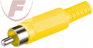 Cinch-Stecker, Kunststoff, gelb