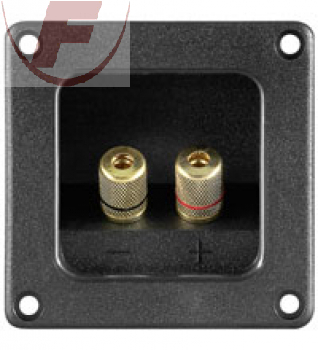 Lautsprecher-Terminal - 2 pol 75,9 x 75,9mm Metall Kappen