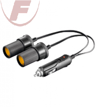 Auto-Zigaretten-Anzünder-Kabel - 0,2 m, Stecker> 2x Kupplung