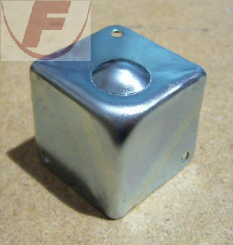 MZF-8503, Metall-Kofferecke, silber, 42 x 42 x 42 mm