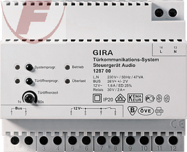 Gira Steuergerät Audio Bussystem REG 6TE 128700