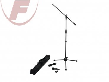 Omnitronic Mikrofonset CMK-20 mit Stativ, Kabel, Tasche, Klemme