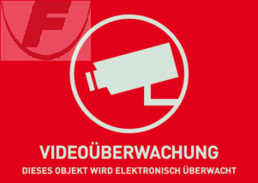 Warnaufkleber "Videoüberwachung" 74x52,5 mm