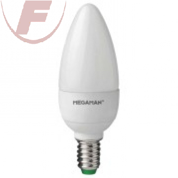 E14 LED-Kerze, 5Watt, 240lm, 2800K, 330°, matt, dimmbar - MEGAMAN 21014