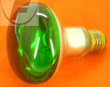 E27, R80 Reflektorlampe, 60Watt / 240Volt / grün / dimmbar