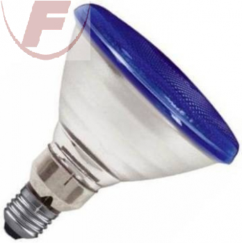 E27 Pressglaslampe 100W Blau Flood 30º