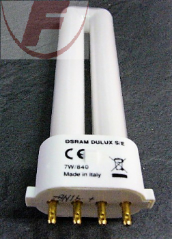 Kompaktleuchtstofflampe 2G7 (4-pins) 7Watt, 400lm, 3000K - OSRAM DULUX S/E 7W/83