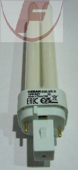 Kompaktleuchtstofflampe G24d-2 (2-pins) 18Watt, 1200lm, 2700K - OSRAM DULUX D18W