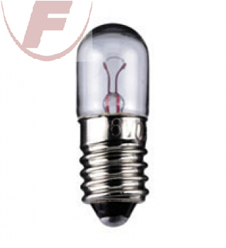 Röhrenlampe  E10  12V / 50mA / 0,6W  10x28 mm