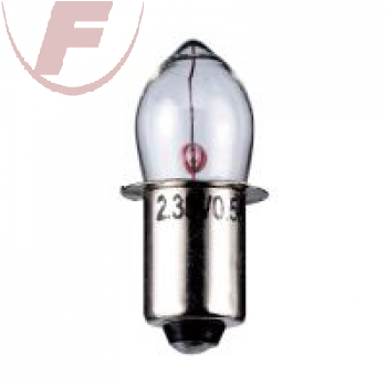 Olive, P13,5; 2,38 Volt / 500 mA / 1,2 Watt 11,5x30,5 mm - Kleinlampe