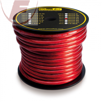 10mm ² CCA Stromkabel rot - Sinuslive - Meterware