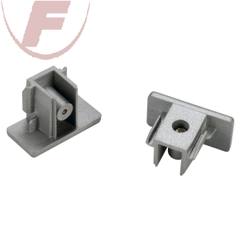 Endkappen für 1-Phasen HV-Stromschiene, Aufbauersion, silbergrau, 2Stück