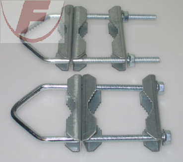 Doppelrohr Befestigungsset Stahl