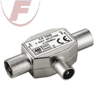 2 Geräte Verteiler (RF), 2 x Koaxial-Kupplung>Koaxial-Stecker