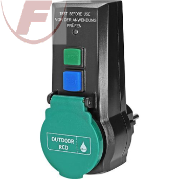 Personenschutz-Adapter, 230V-16/0,03A schwarz