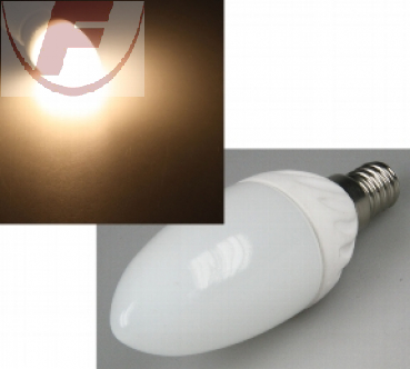 E14 LED-Kerze, 3Watt, 220lm, 3000K, 120°, matt
