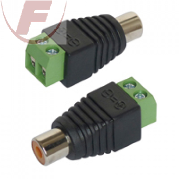 Adapter: Cinch/RCA-Buchse> 2 Pin-Terminalblock