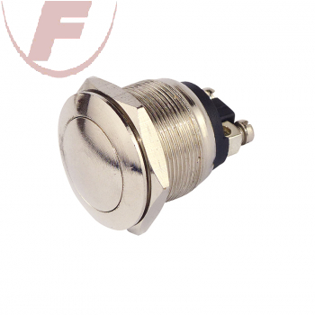 Metalltaster, Druck=EIN, 230V/2A, IP40