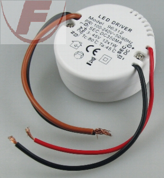 LED-Netzteil, 350mA, 3-45Volt, Ø: 22, H: 23mm
