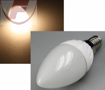 E14 LED-Kerze, 4Watt, 320lm, 3000K, 180°, matt