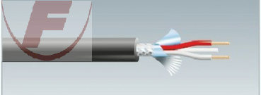 DMX Steuerleitung 2x0,22mm² schwarz - Meterware - 110 Ohm