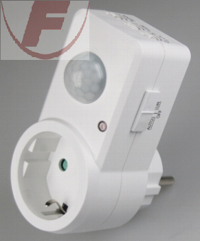 PIR Bewegungsmelder als Zwischenstecker, 120°, 10 Sek. - 7 Min., ca. 2-9m