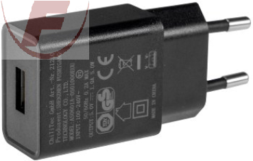 Stecker-Netzteil mit USB Ein 110-240V~, Aus 5V=, 1A, 5W, schwarz - "CTN-0510"