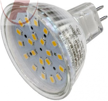 LED Strahler MR16 12Volt/3Watt, 330lm, 3000K , 120° - "H40 SMD"