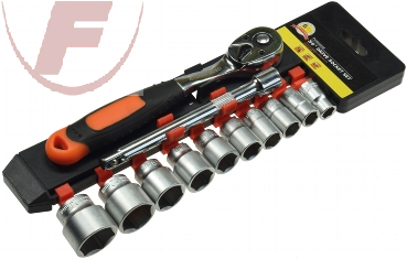 Steckschlüsselsatz mit 3/8 Knarre 10-24mm