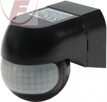 AP Bewegungsmelder 180° LED geeignet, IP44, 1-800W, schwarz - "CBM-Slim"