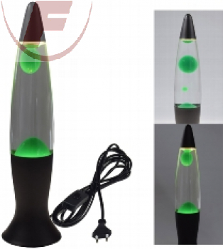 Lavalampe "CTL-BLEEN" 40cm Silber Wasser klar,Wachs : Grün