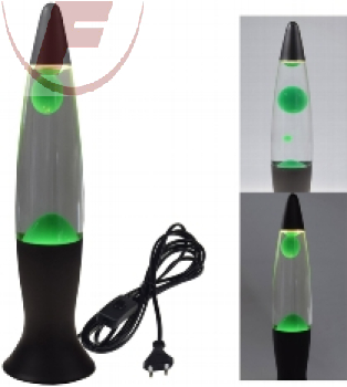Lavalampe "CTL-BLEEN" 40cm Silber Wasser klar,Wachs : Grün