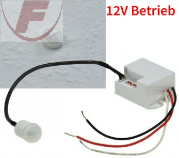 Einbau-Bewegungsmelder "CT-PIR Mini 12V" 12V DC, 1-60W, LED geeignet, weiß