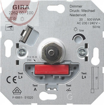 GIRA Dimmer Druck-Wechsel NV Einsatz 226200