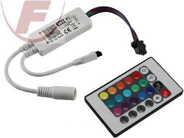 Controller für RGB LED-Stripes incl. IR-Fernbedienung + App-Steuerung