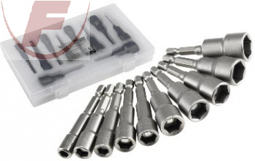 Bitsatz Steckschlüssel MAGNETIC 10-tlg. 6, 7, 8, 9, 10, 11, 12, 13, 14, 15mm
