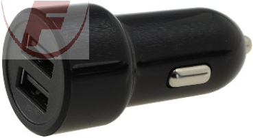 KFZ Lade-Adapter 24W In 12-24V=, Out 5V= 4,8A, 2x USB - "Duo 4,8A"