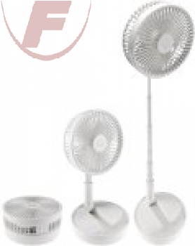 Akku-Ventilator mit Teleskopstange weiß verw. Tischventilator + Standventilator