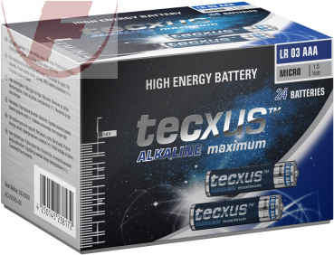 LR03/AAA (Micro) Batterie tecxus, 24 Stk. im Karton