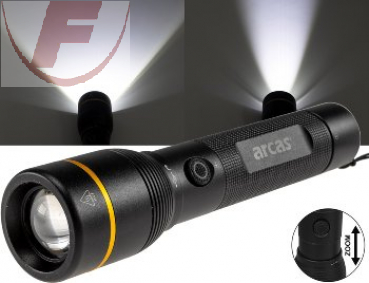 LED-Taschenlampe CAMELION mit Akku 10W 1000lm, Zoom, Powerbankfunktion