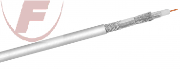 120 dB Koax-Antennenkabel - Meterware - 4x geschirmt, CCS 15,  Weiß