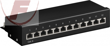 CAT 6 Mini/Desktop Patch Panel, 12 Port, STP geschirmt