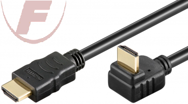 High Speed HDMI-Kabel mit Ethernet, 1,5m, HDMI Stecker "A"/HDMI Stecker "A" 270°