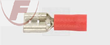 Flachsteckhülse 6,3mm mit PVC-Isolation rot 0,5 - 1,5 mm², 15 Stück