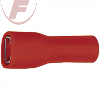 Flachsteckhülse 2,8mm mit PVC-Vollisolation, rot 0,5-1,5 mm², 10Stück