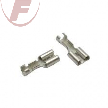 Flachsteckhülse 6,3mm, 2,5-6 mm² Messing, blank, ohne Isolation