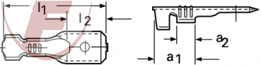 Flaschstecker ohne Isolation 2,8mm, 0,5-1,0mm² blank