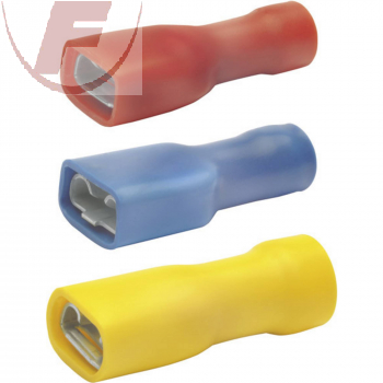 Flachsteckhülse 4,8mm mit PVC-Vollisolation, blau 1,5-2,5 mm², 10Stück