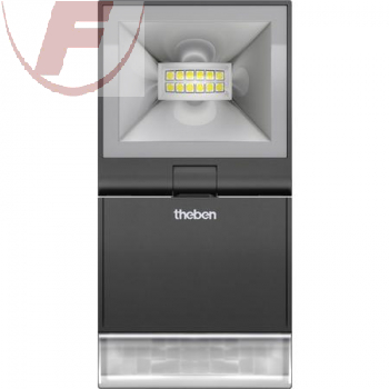 LED-Strahler Theben theLEDAS10 Schwarz mit Bewegungsmelder 180°