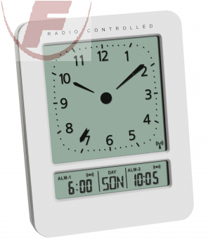 Digitaler Funk-Wecker mit analogem Zifferblatt und Temperatur - 60.2530